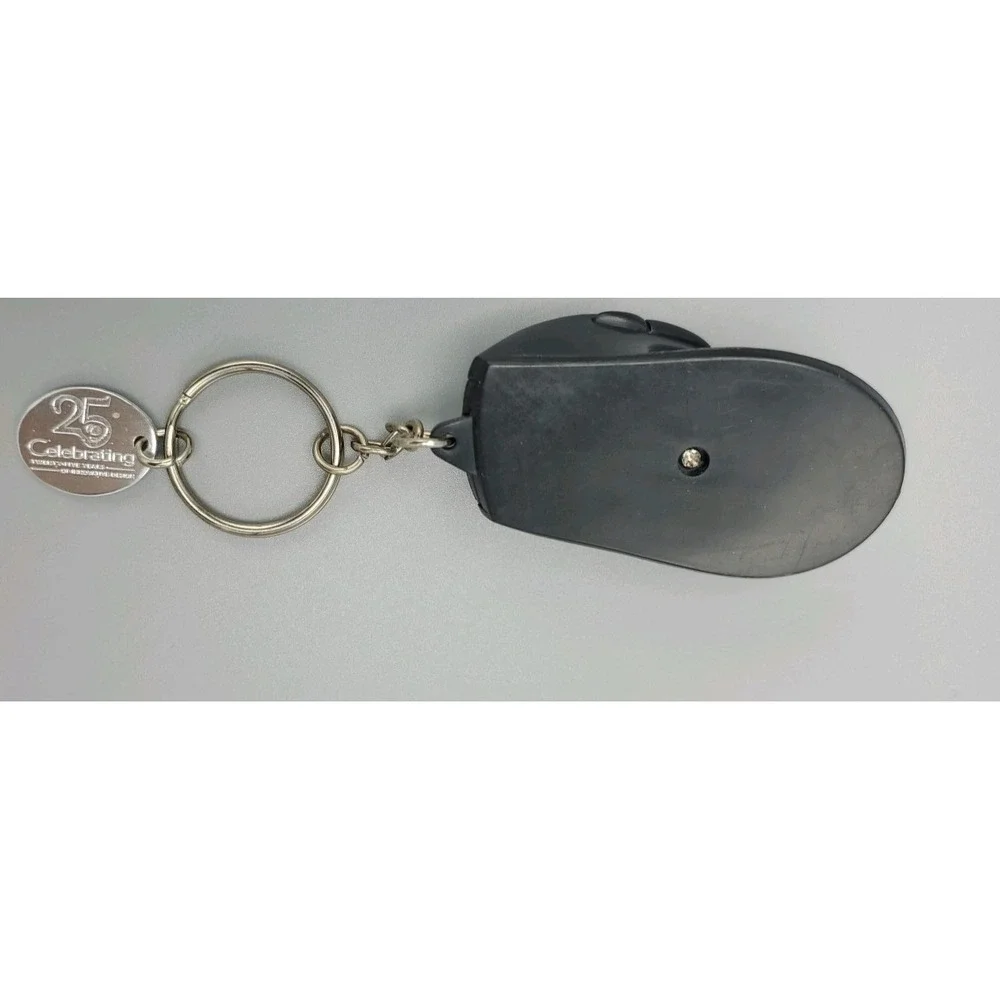 Vintage Logitech‎ Mouse Keychain Light Advert 25th Anniversary Nostalgia